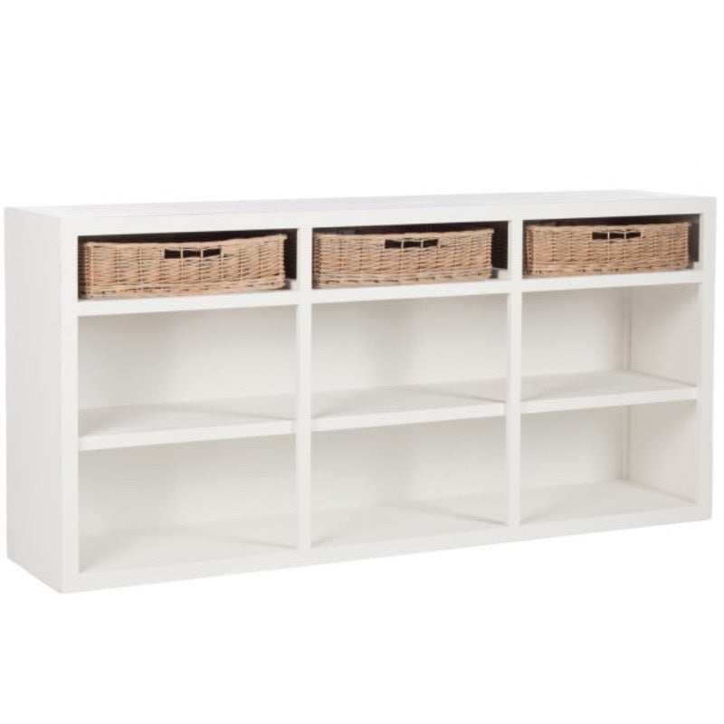 Credenza shabby con cesti