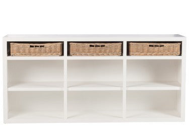 Credenza shabby con cesti