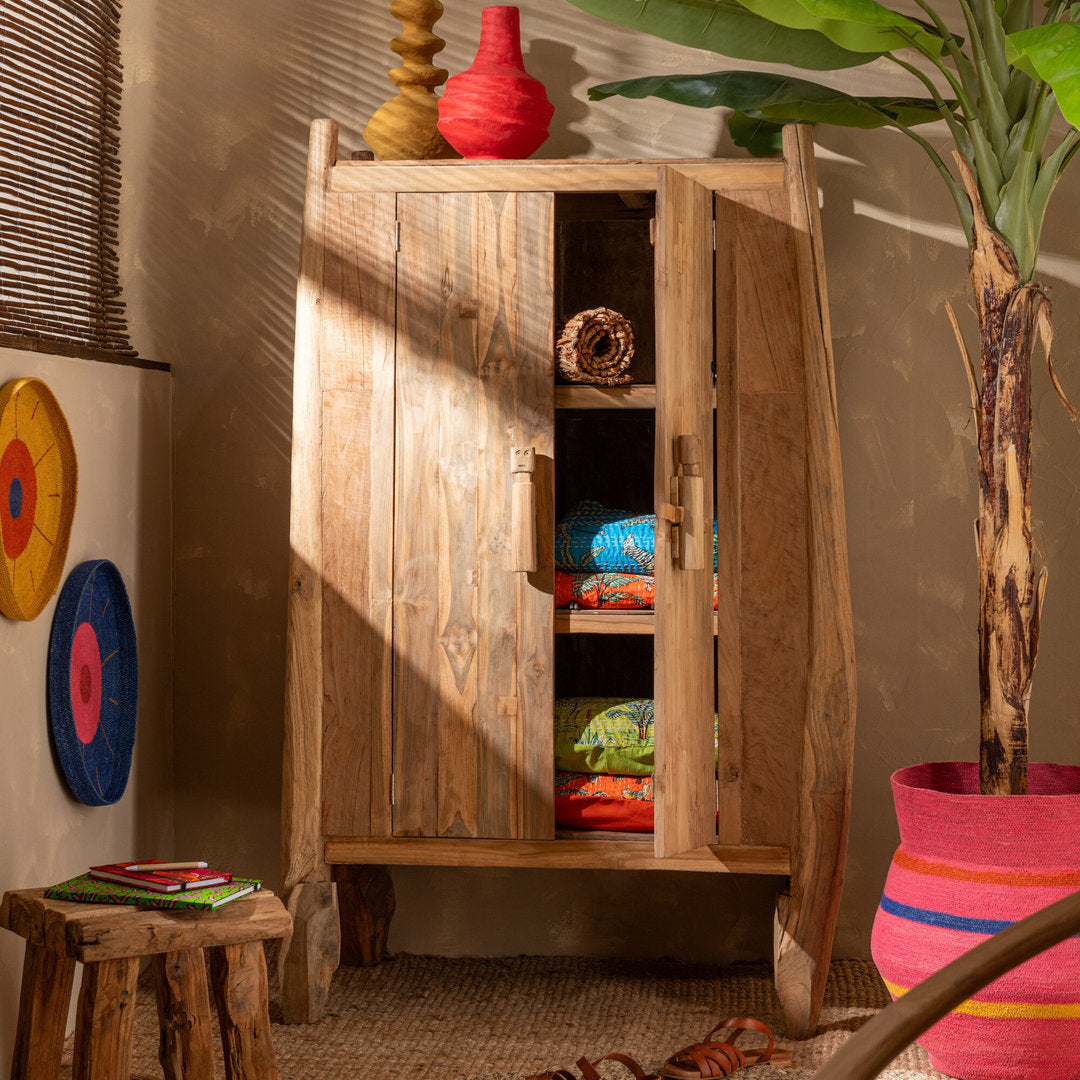 Armadio etnico naturale in teak