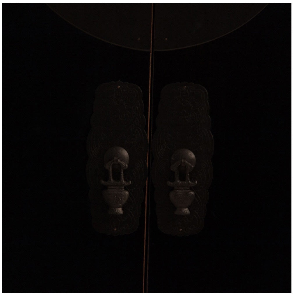 Armadio cinese nero in olmo