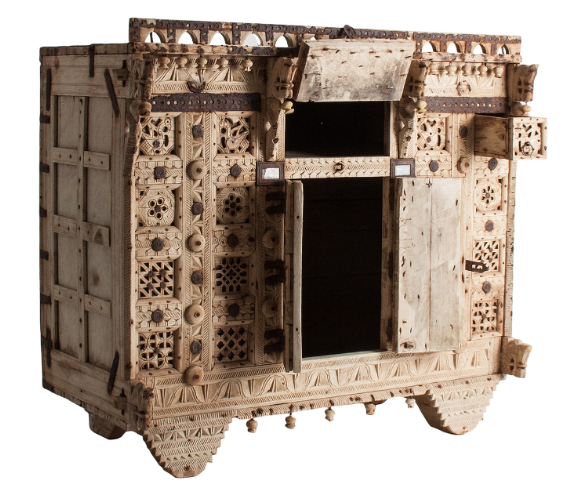 Buffet indiano intarsiato naturale