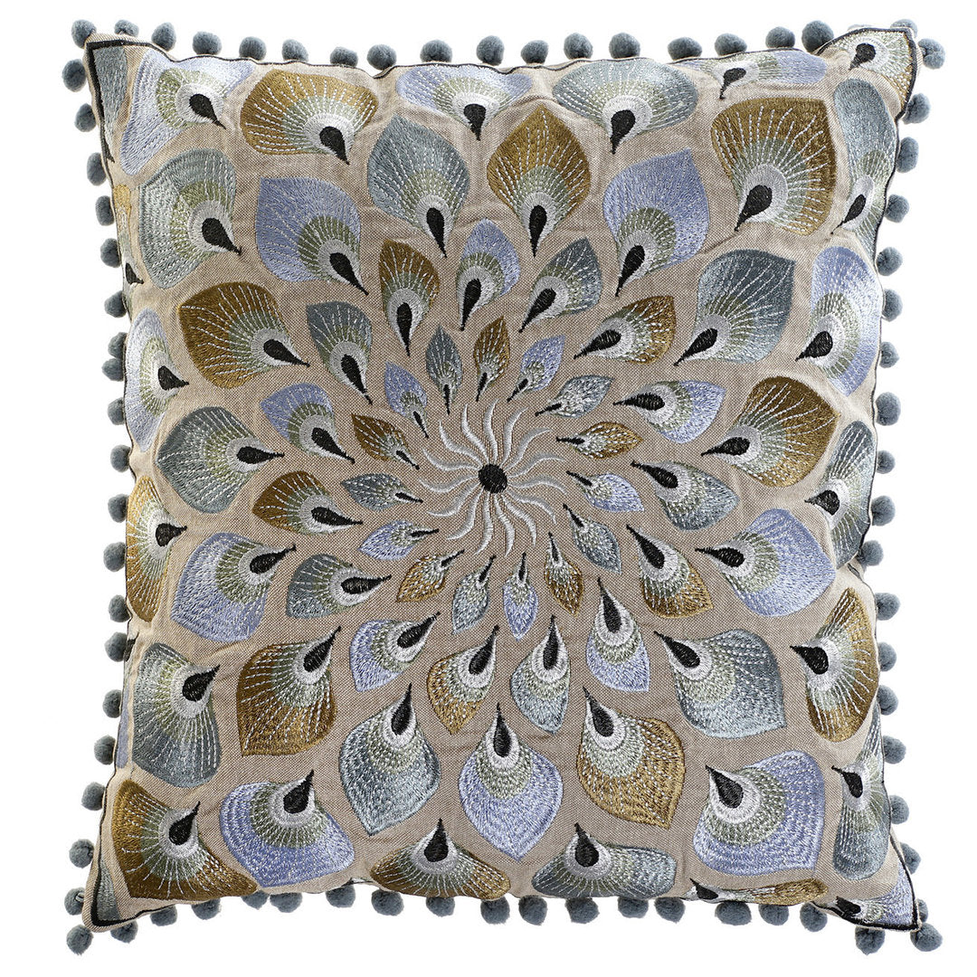 Cuscino ricamato boho chic 40x40