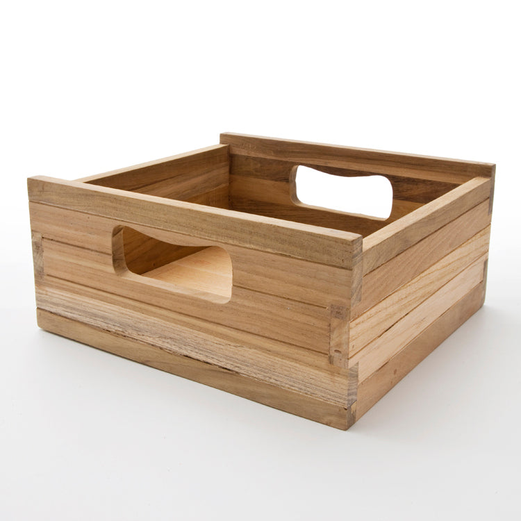 Cassetta in teak naturale bassa