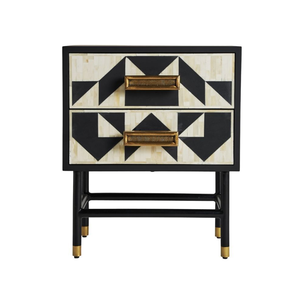 Comodino Art Déco tribale