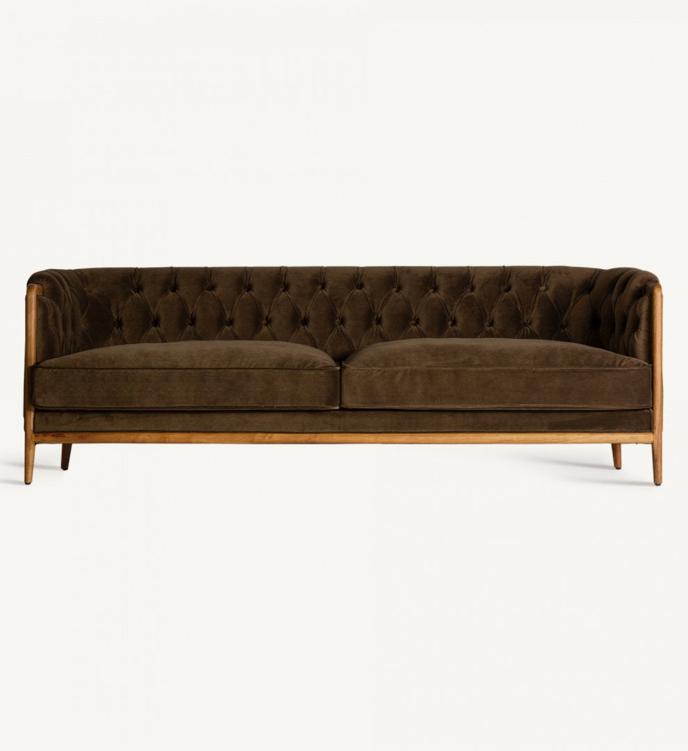 Sofà Capitonné Verde COLONIALE