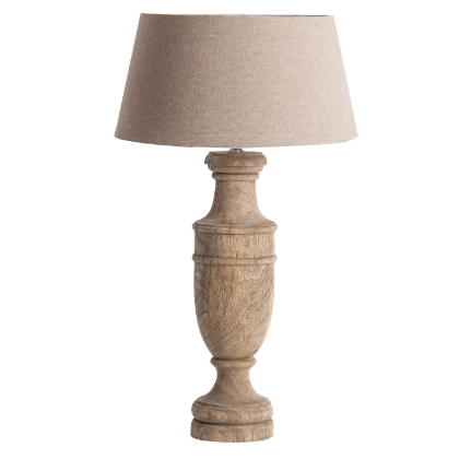 Lampada in legno etnica