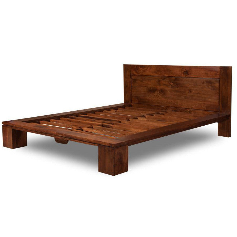 Letto etnico matrimoniale con doghe