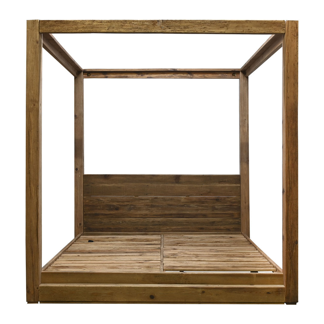 Letto a baldacchino legno massello