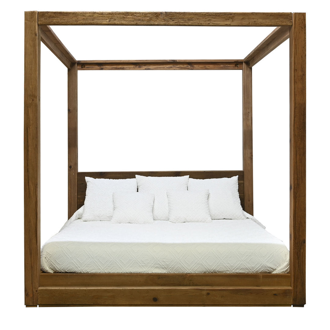 Letto a baldacchino legno massello