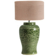Lampada verde provenzale in ceramica