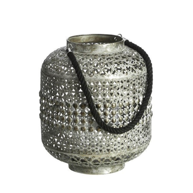 Lanterna metallo argento