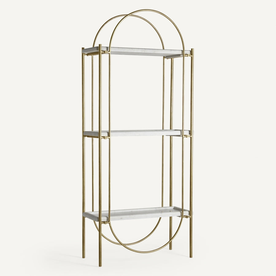 Libreria art déco ferro dorato