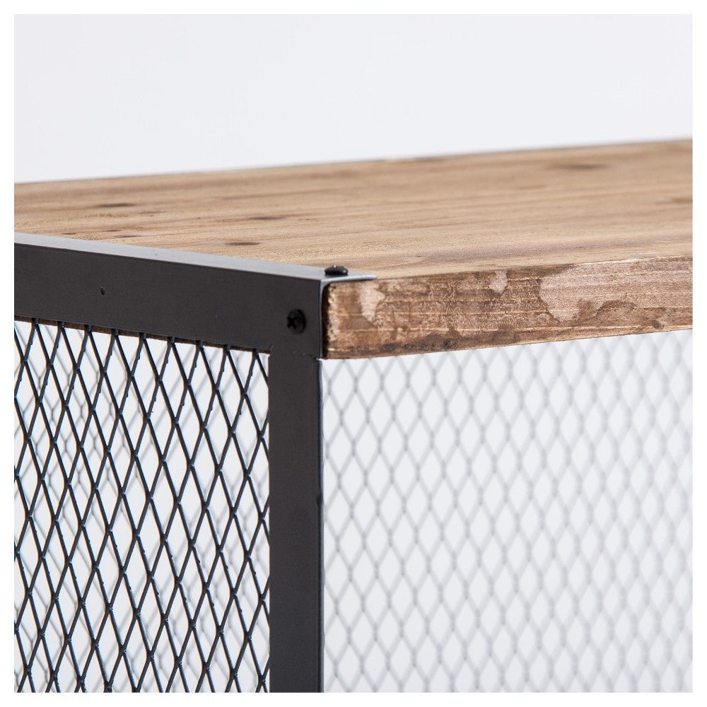 Mensola industrial legno e ferro