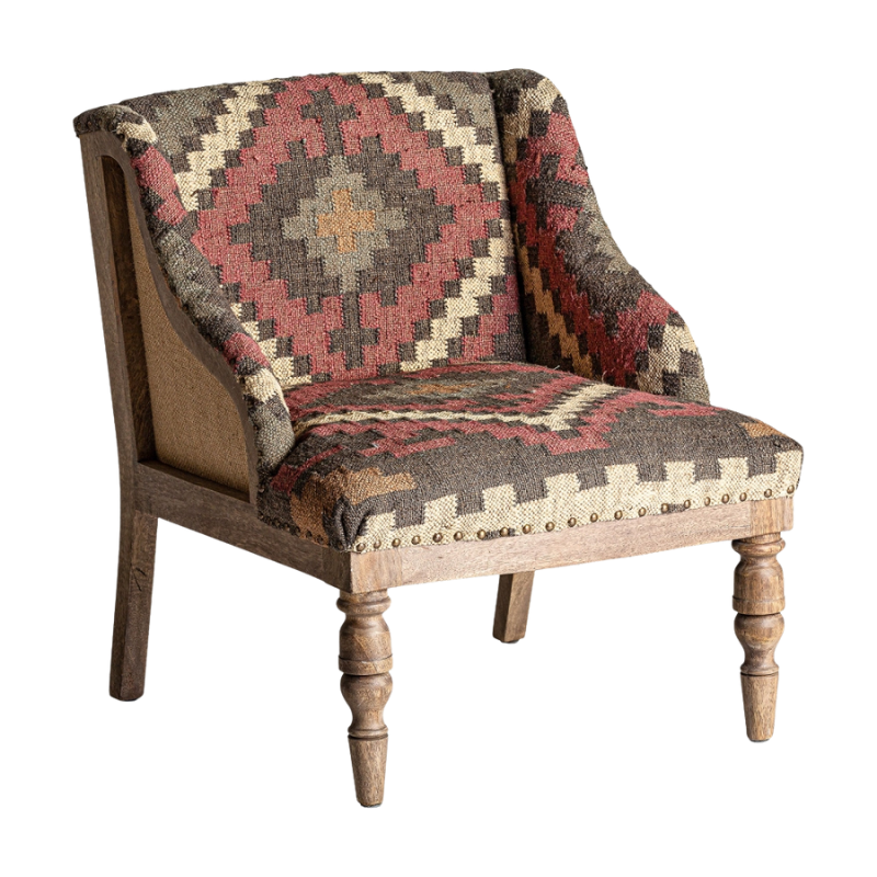 Poltrona etnica in tessuto Kilim