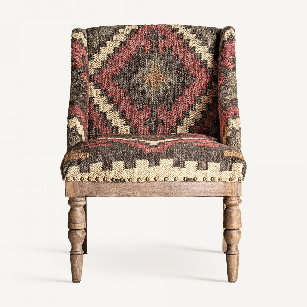 Poltrona etnica in tessuto Kilim