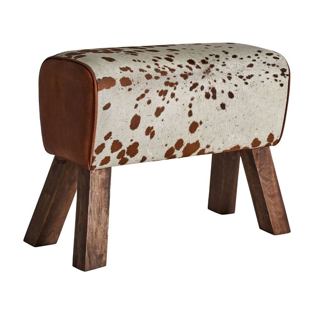 Poggiapiedi pelle vintage