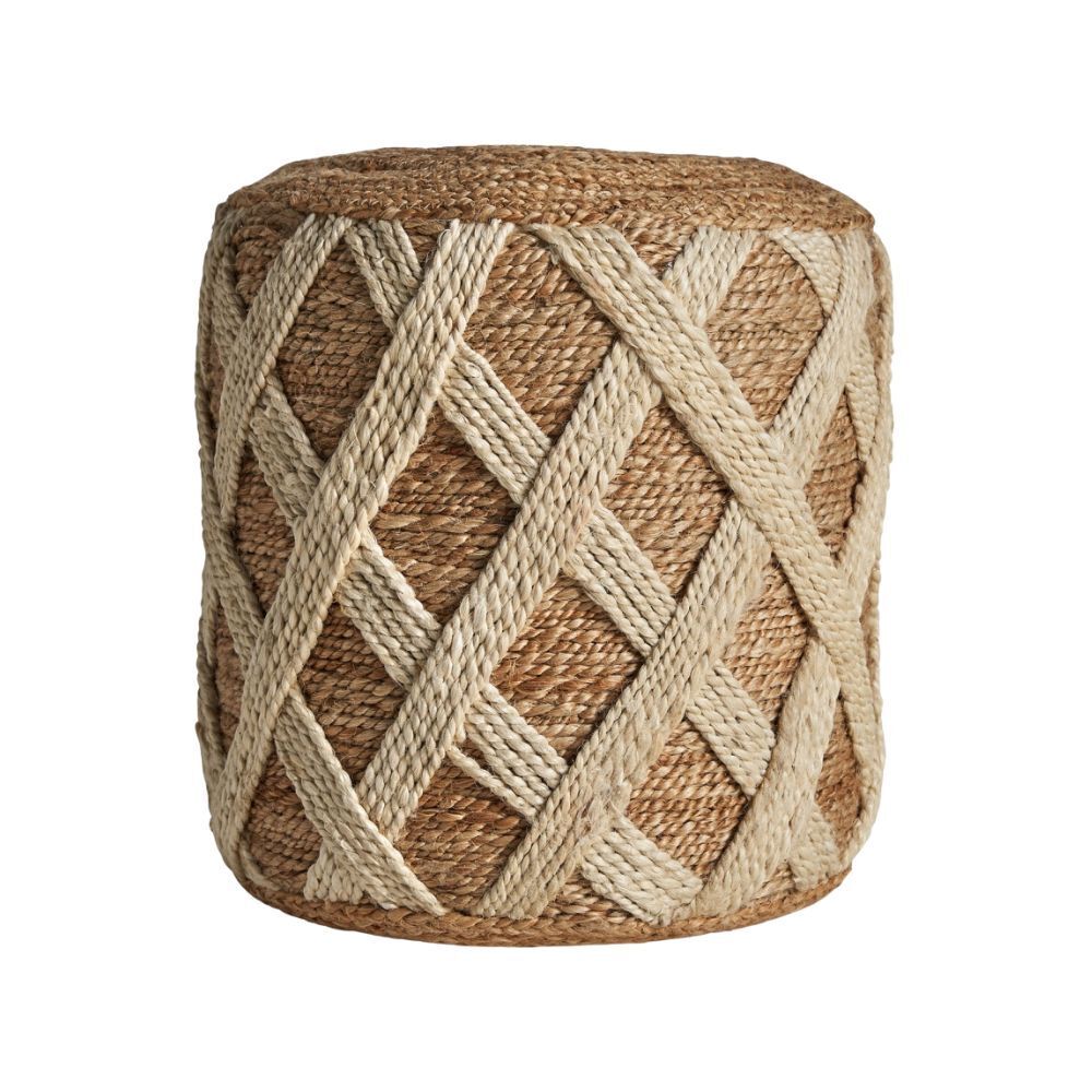 Pouf intrecciato etnico