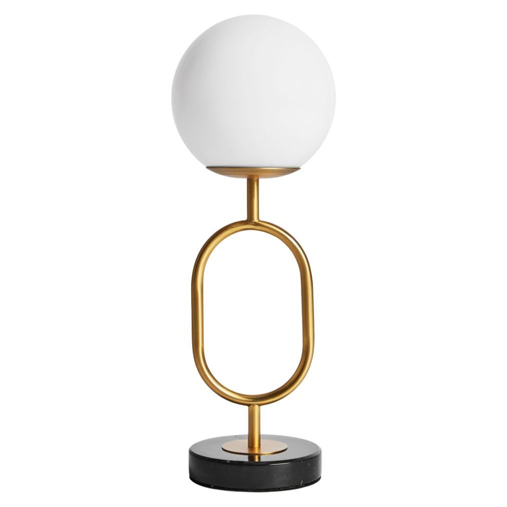 Lampada da tavolo dorata decò