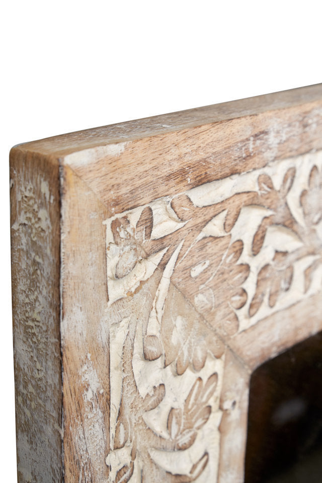 Specchio legno decorato