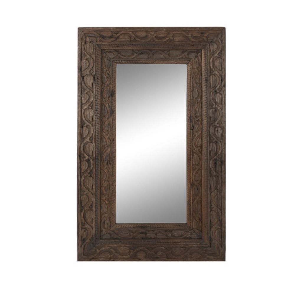 Specchio rettangolare intagliato