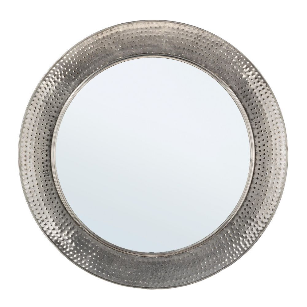 Specchio rotondo argento anticato