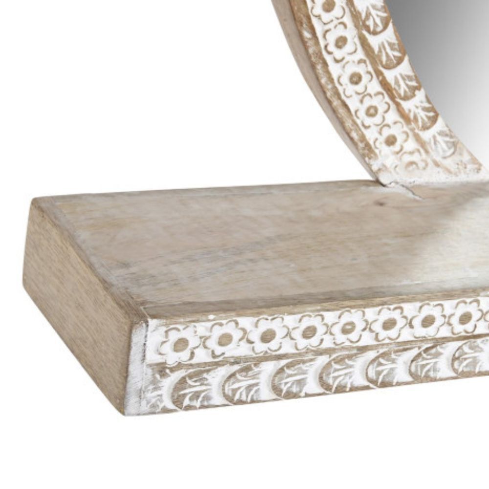 Specchio rotondo con mensola