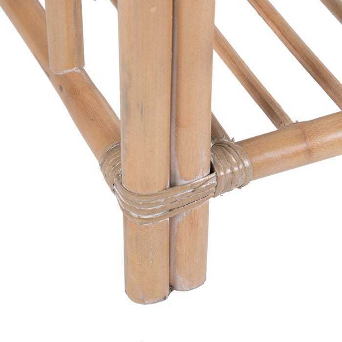 Tavolino da caffè rattan e vetro