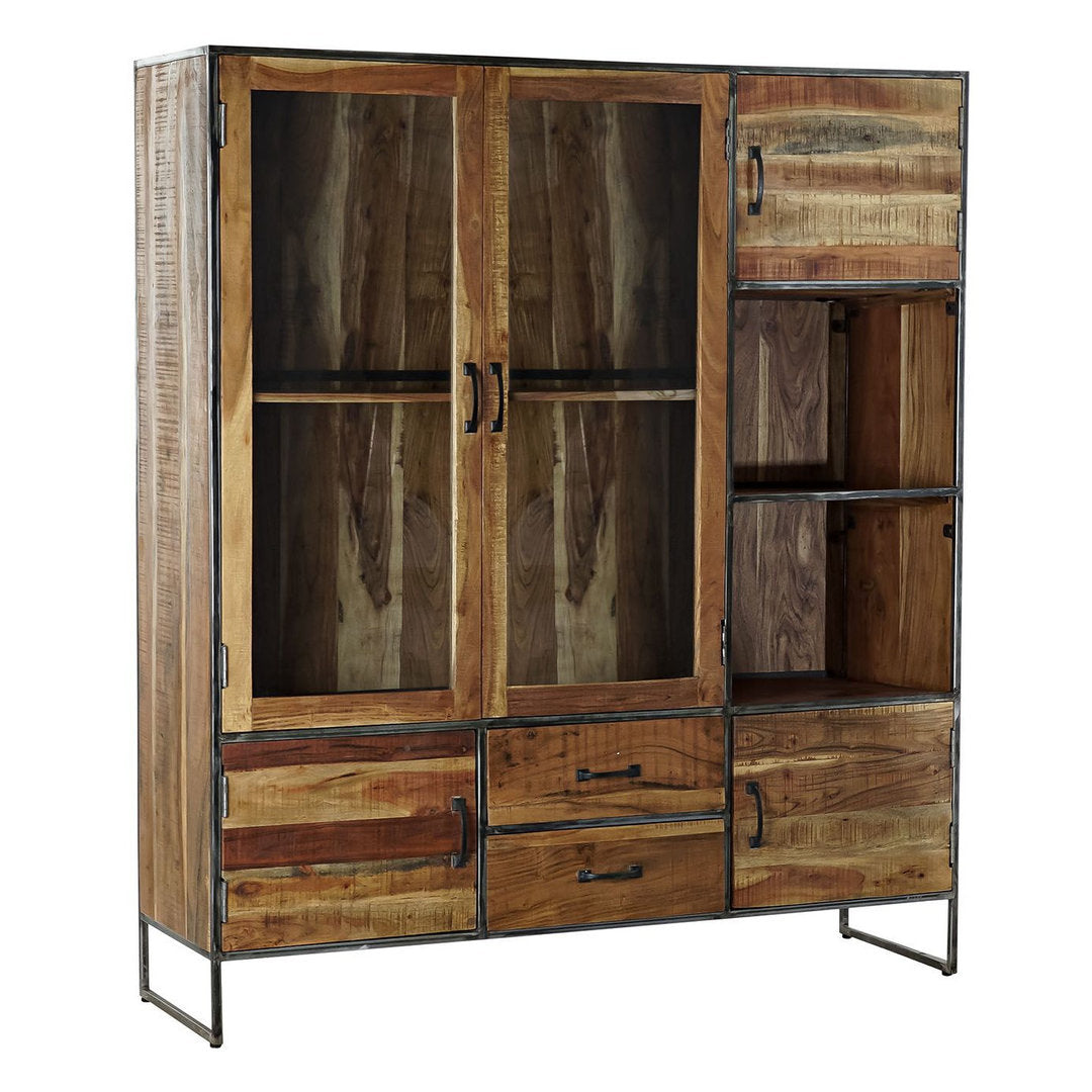 Vetrina legno massiccio industrial