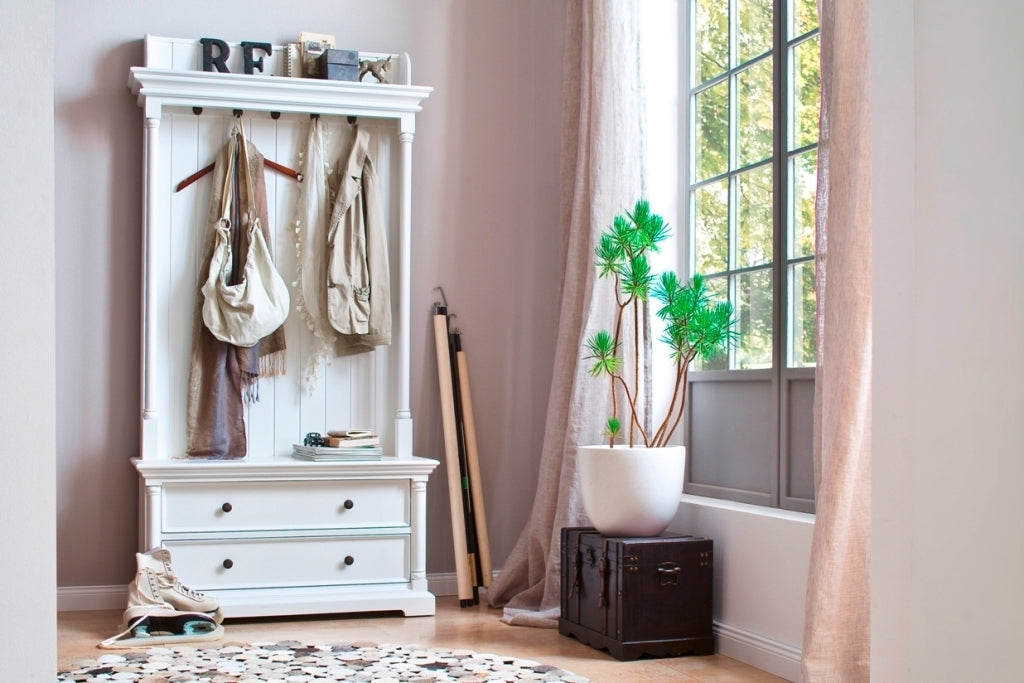 Panca appendiabiti bianca