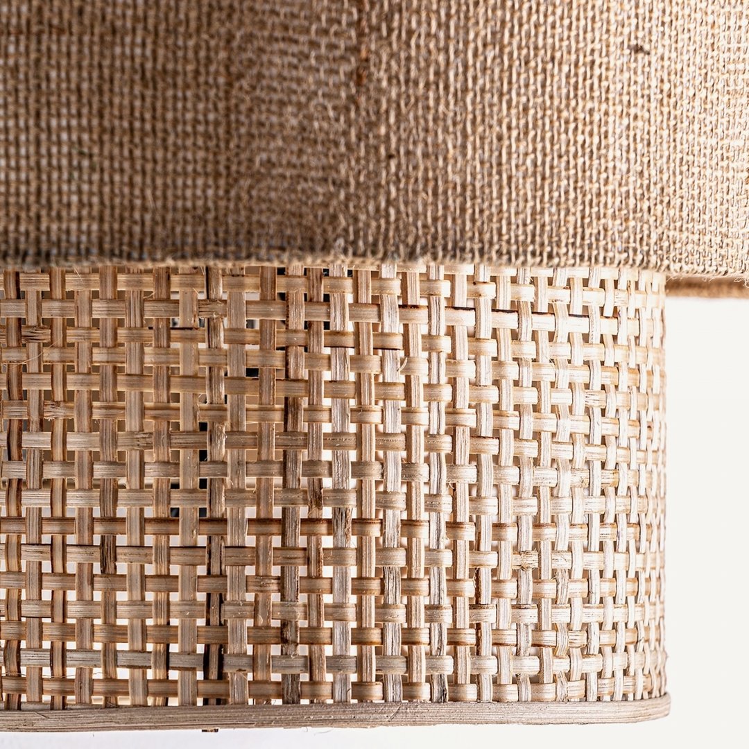 Lampada da parete rattan naturale