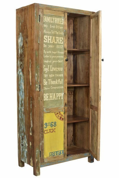 Armadio stile vintage dipinto