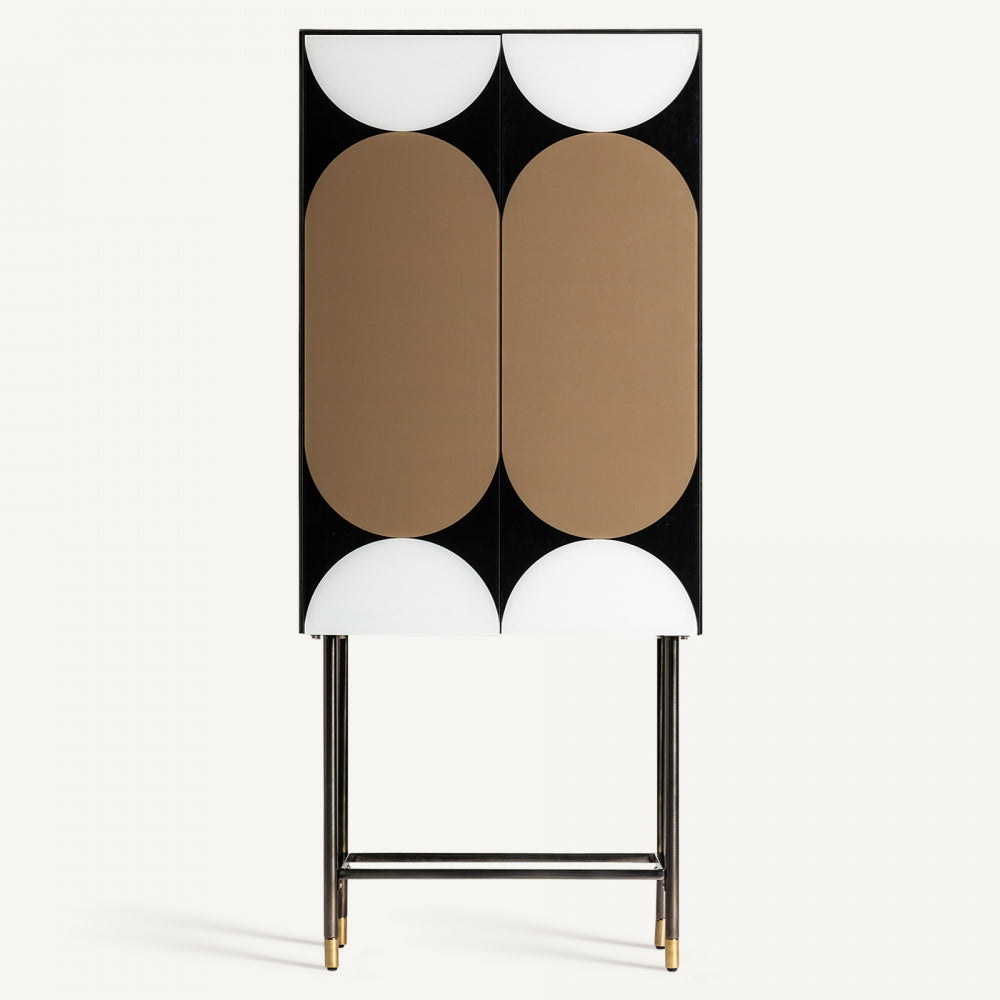 Mobile soggiorno art decò nero oro