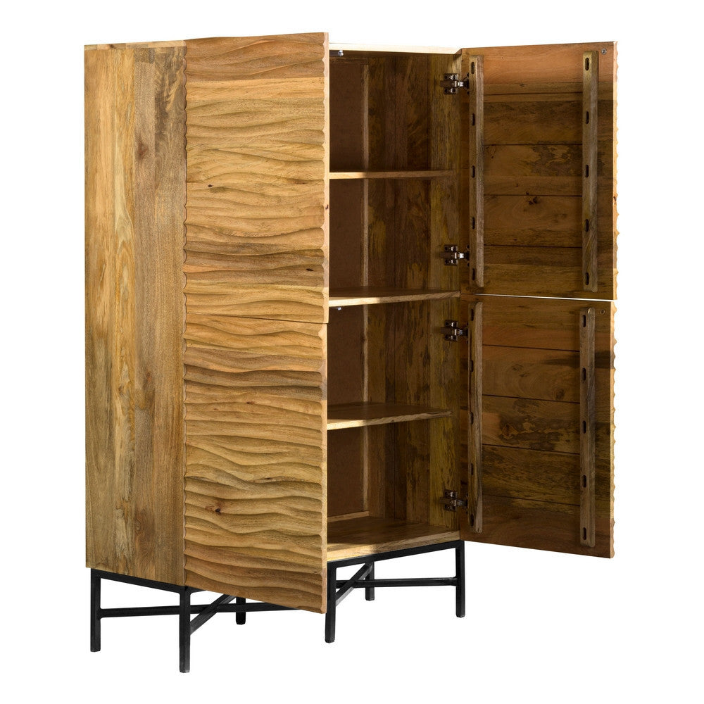 Armadio etnico chic 4 porte naturale