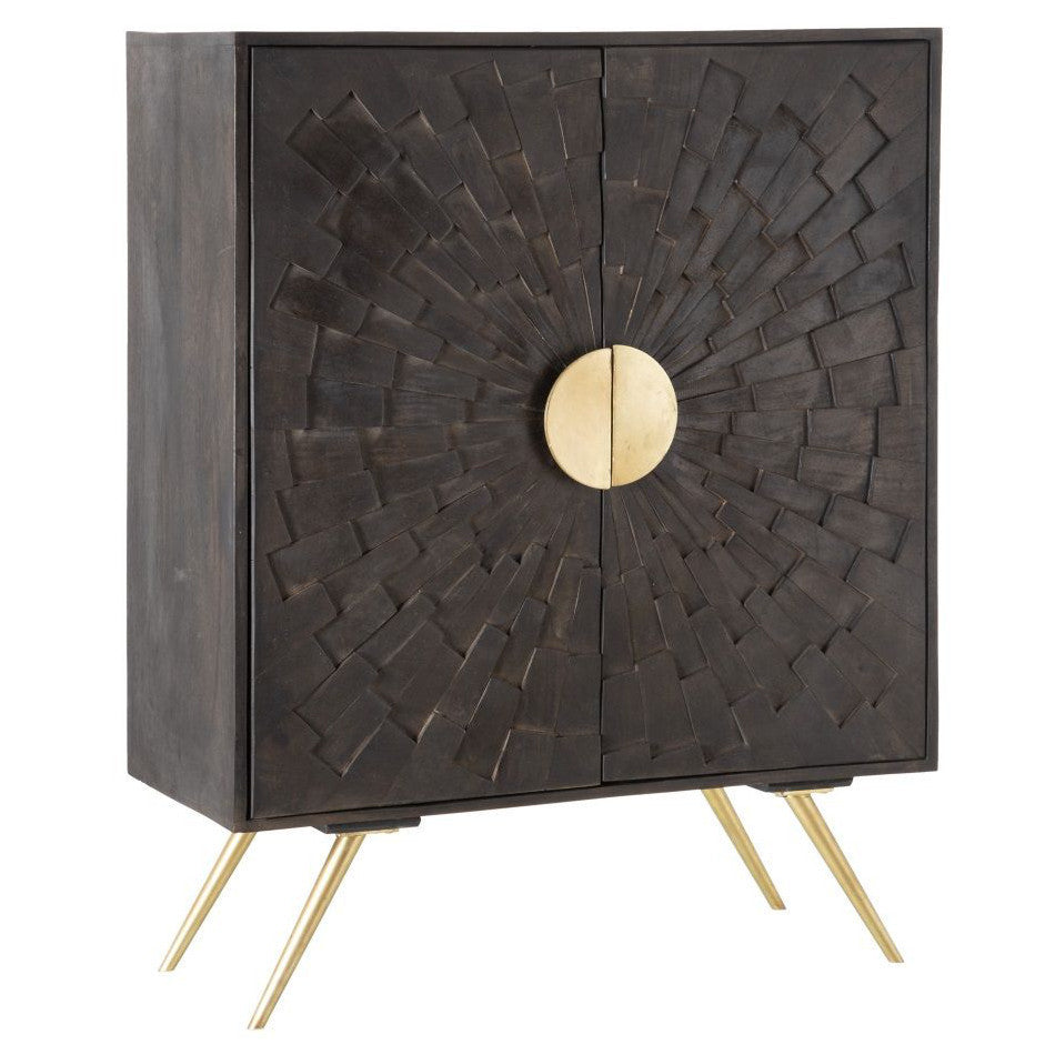 Armadio orientale intarsiato marrone