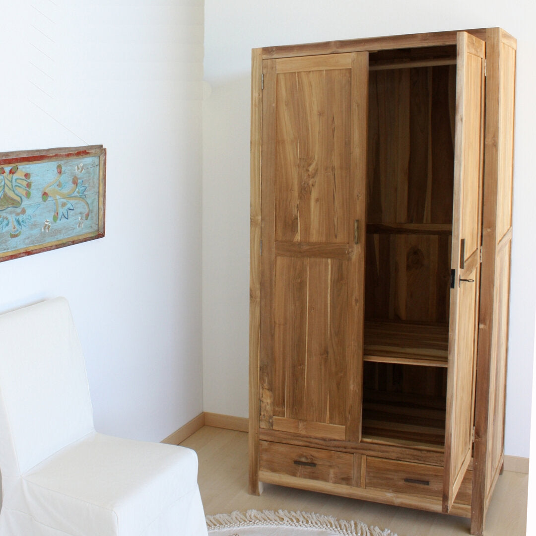 Armadio country chic legno teak