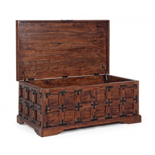 Baule etnico indiano marrone