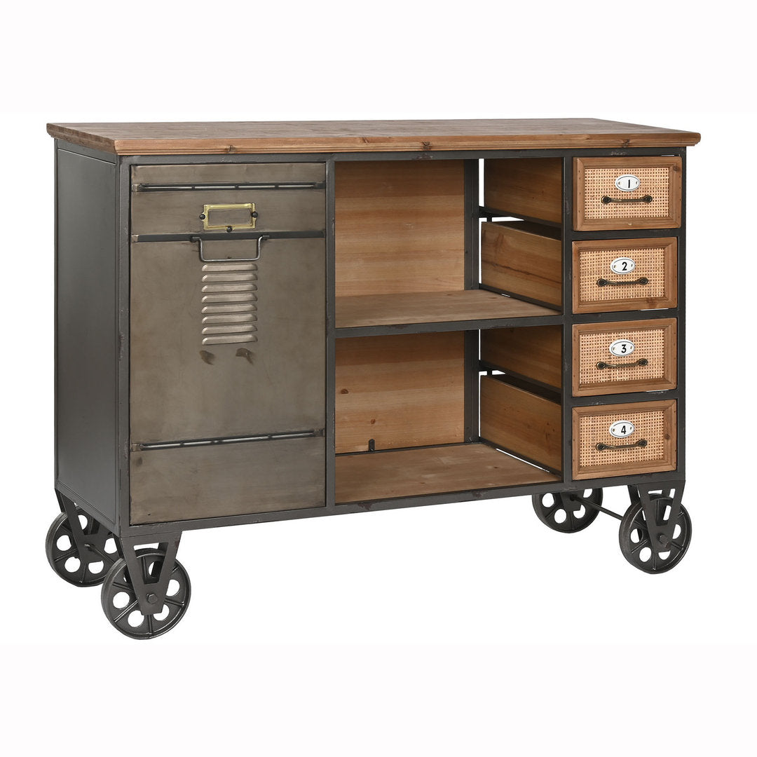 Cassettiera consolle industrial