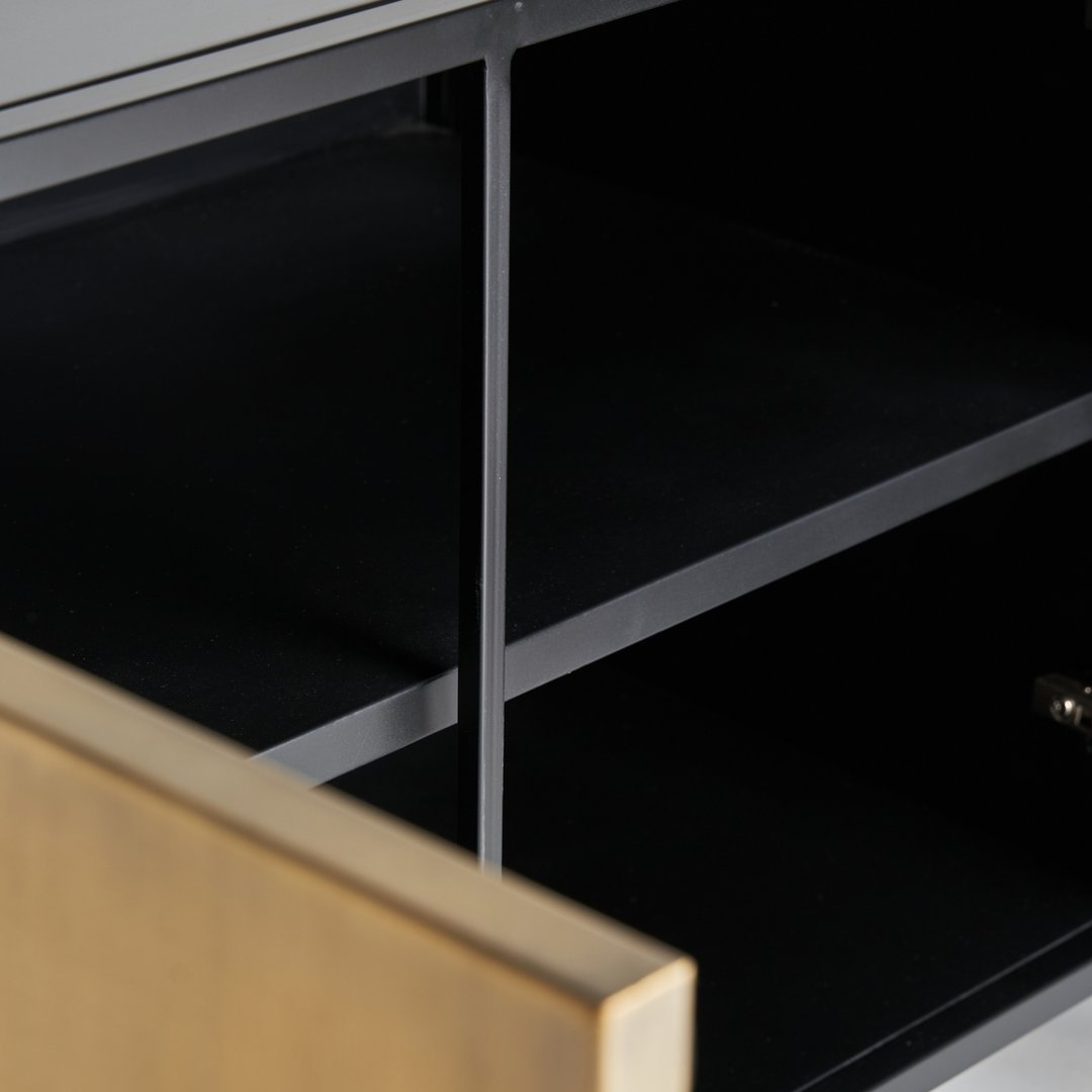 Buffet industrial chic nero oro