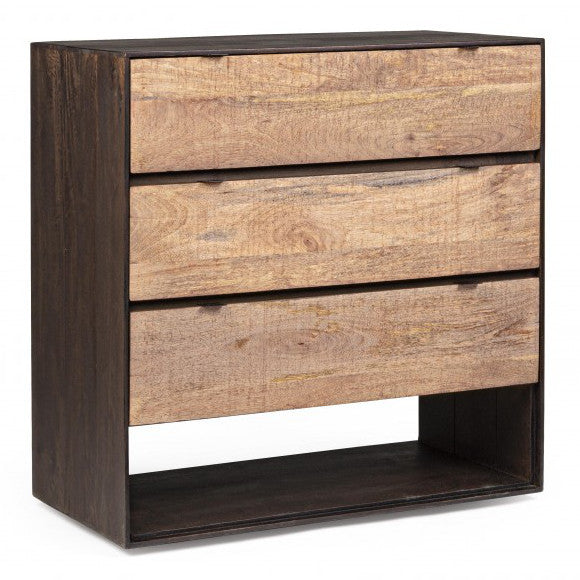 Cassettiera moderna etnica naturale