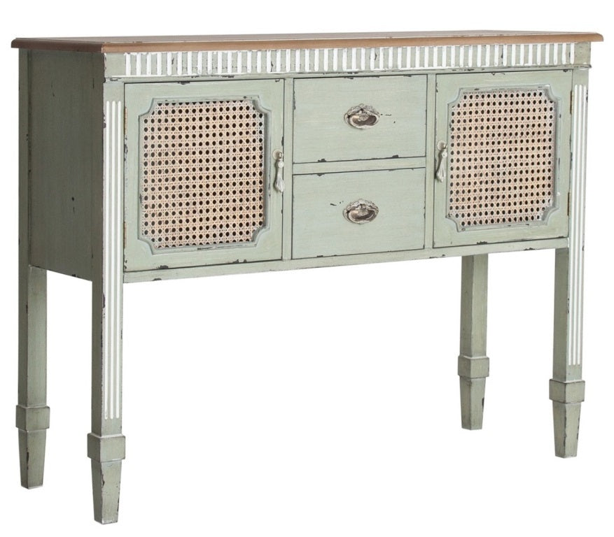 Consolle provenzale verde acqua