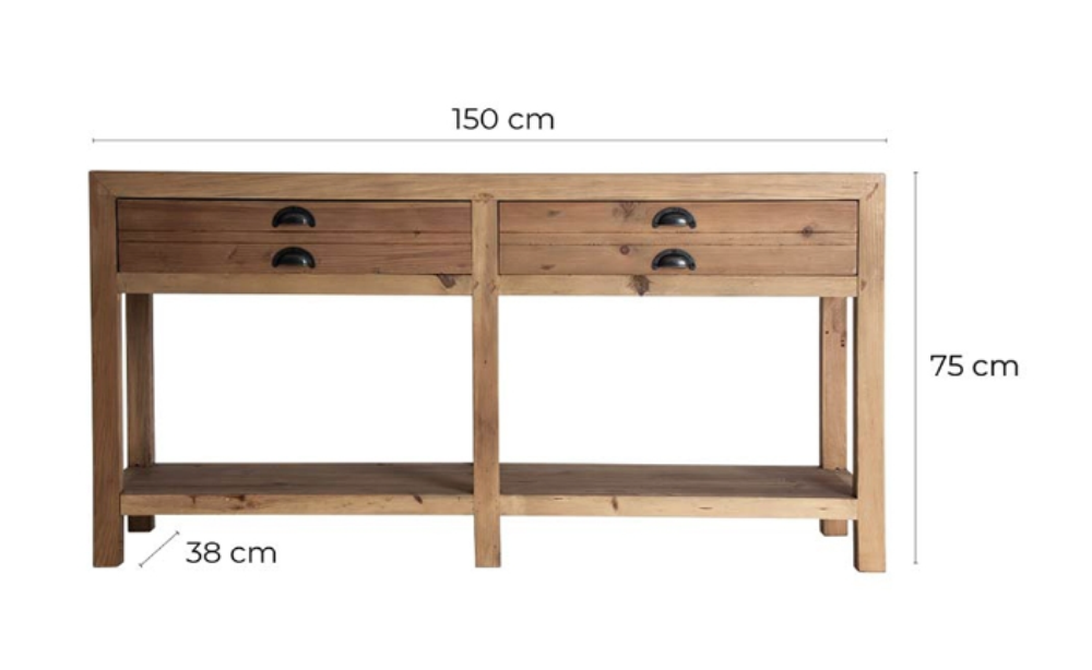 Consolle etnica coloniale classica