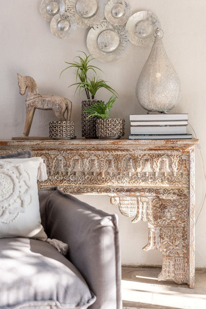 Consolle intarsiata orientale indiana