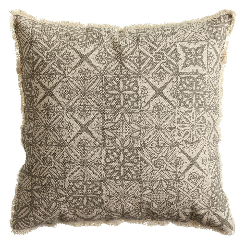 Cuscino etnico quadri beige