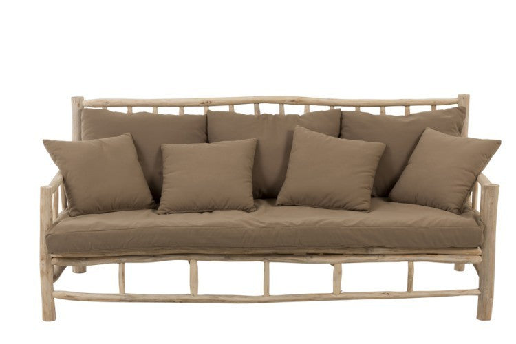 Divano in teak naturale