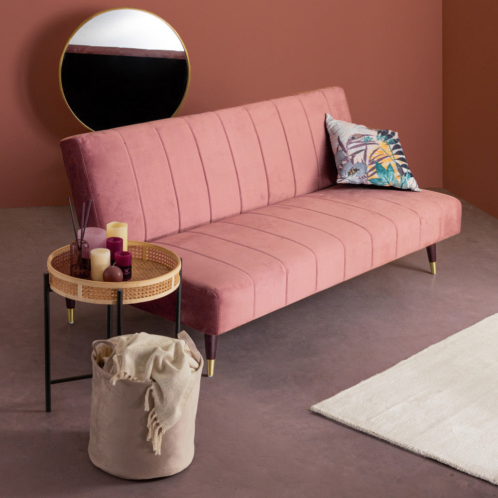 Divano letto vintage rosa antico