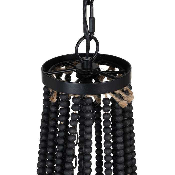 Lampadario art decò perle nero