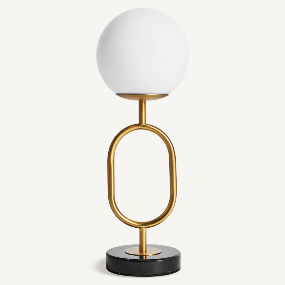 Lampada da tavolo dorata decò