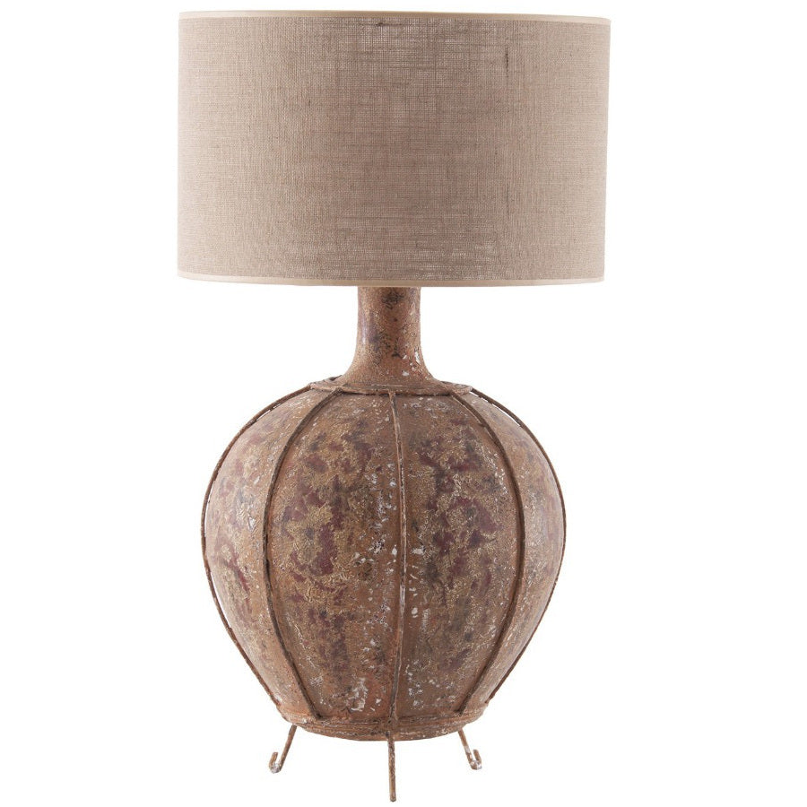 Lampada in terracotta anticata