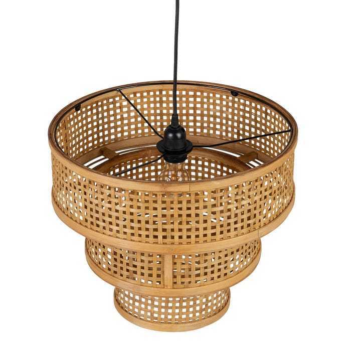 Lampadario rattan 3 livelli