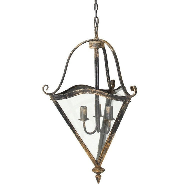 Lampadario metallo provenzale